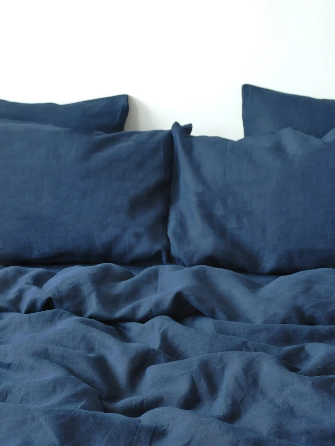 Navy linen pillowcase / King, Queen, Standard, Euro, Decorative, Toddler, Body, Lumbar, Boudoir, Custom size / Envelope closure