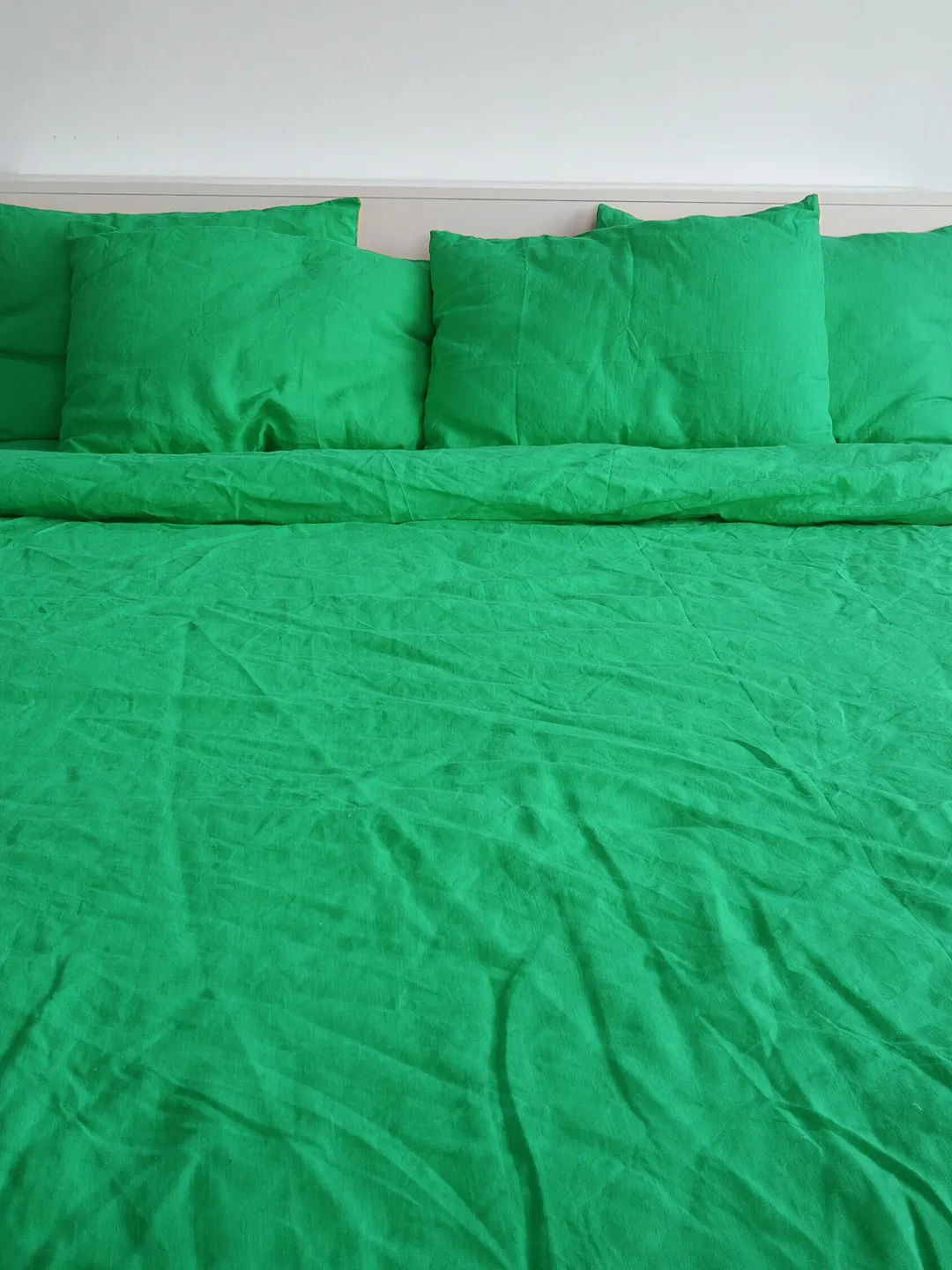 Mint green linen bedding set / 1 Duvet cover + 2 Pillowcases / Softened linen bedding / Comforter cover set / Stonewashed