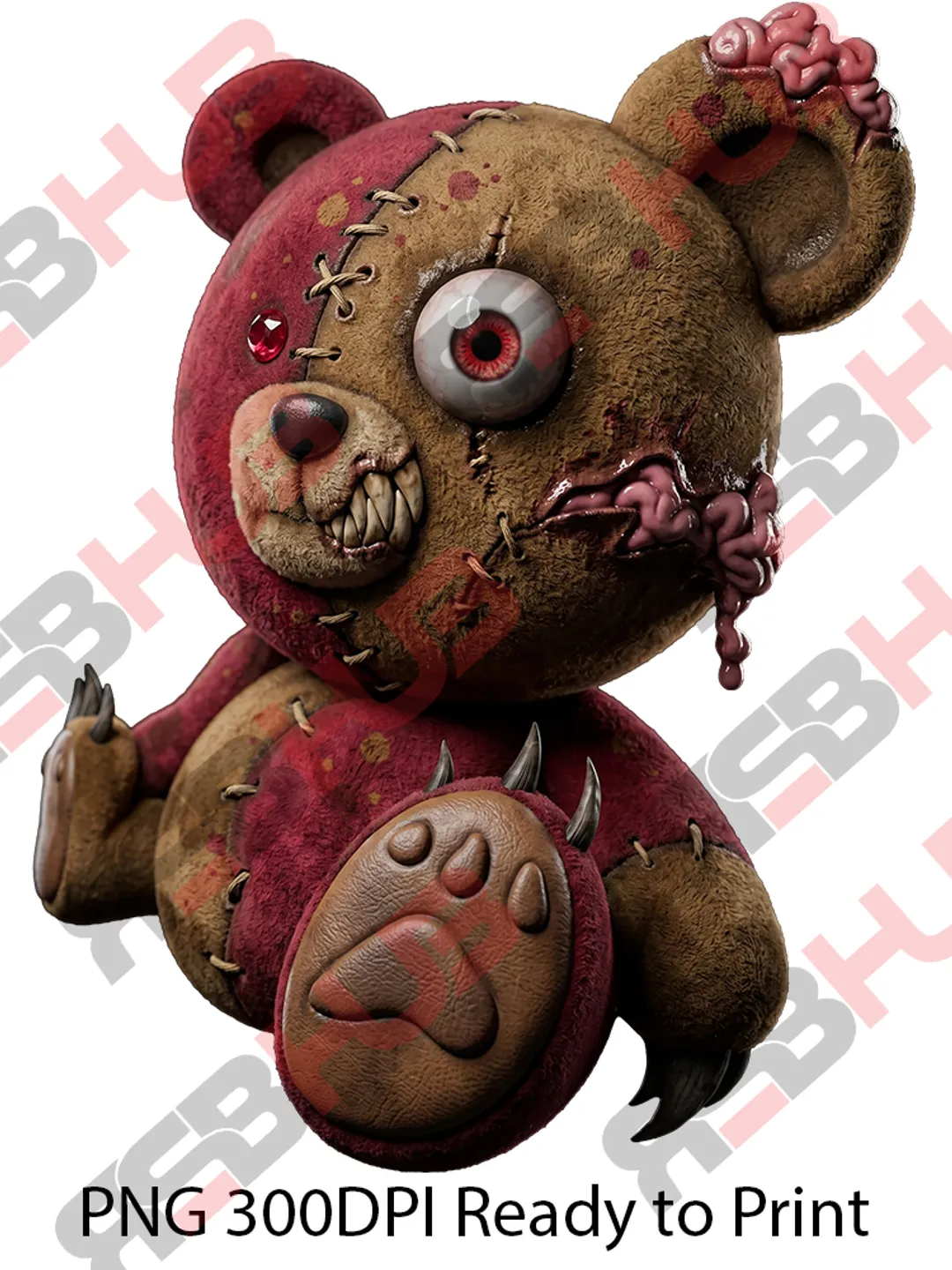 Gothic Super Bear 02, PNG Download, 300DPI Ready to Print