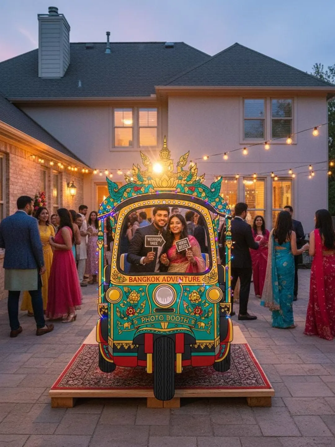 Desi Tuk Tuk Photo Booth Prop | Indian Auto Rickshaw Printable Standee ...