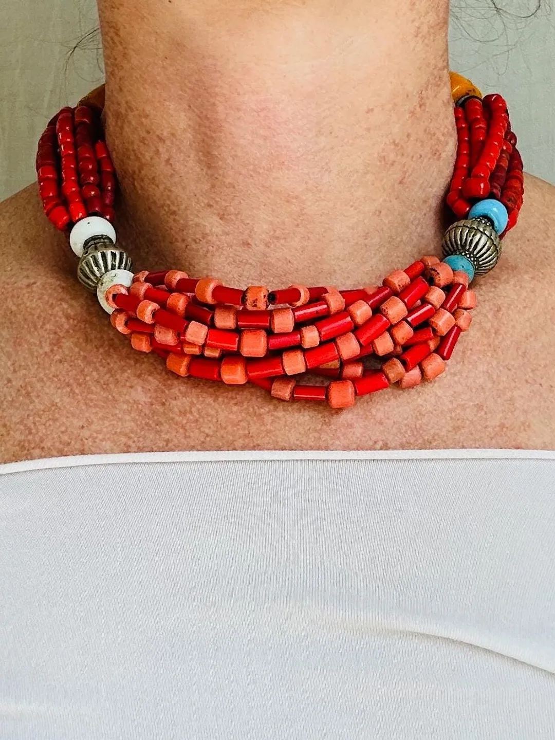 Balochi Multi-Strand Tribal Beaded Necklace. 4253
