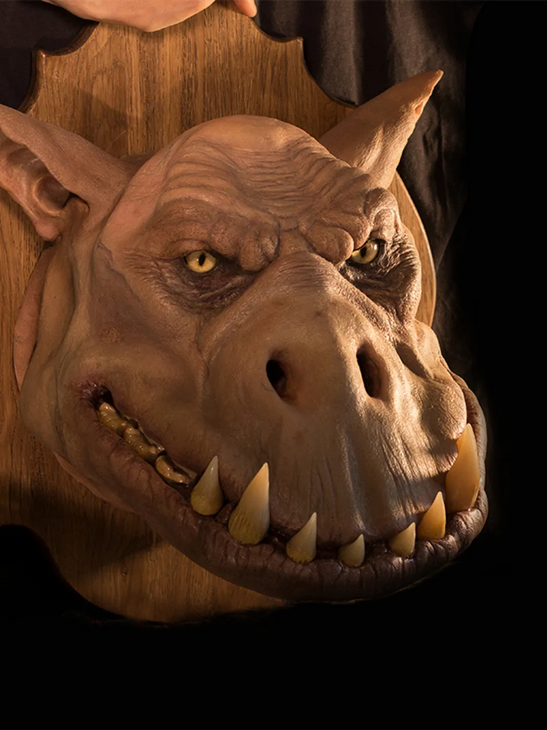 Wall sculpture monster Orc Head Horror sculpture Restaurant decor Trophy wall Decor sculpture