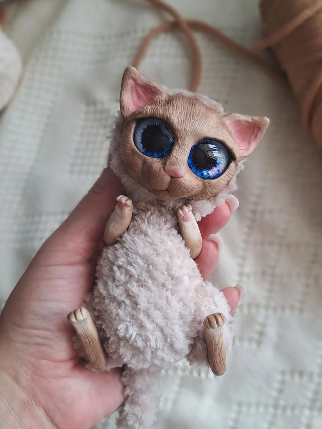 Cute cat doll, plush cat, little kitten, unique toy