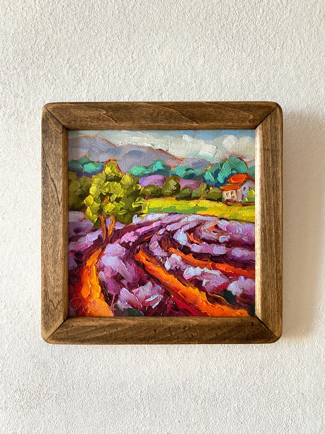 Lavender Fields Painting Tuscany Original Art Landscape Oil Painting ...