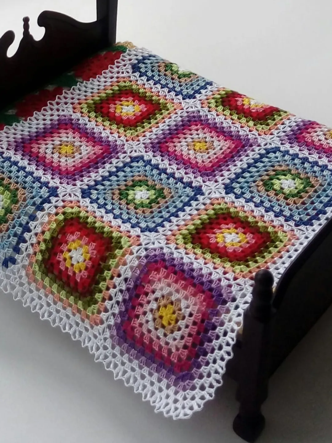 Granny Squares Throw for Dollhouse