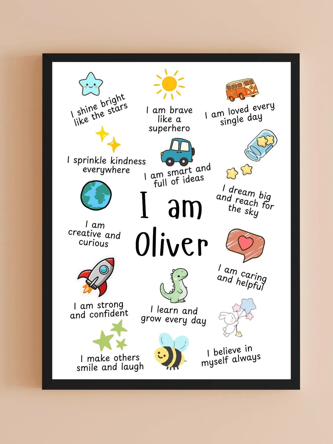 Kindness Poster: Modern Classroom Decor, Positive Affirmations (Digital ...