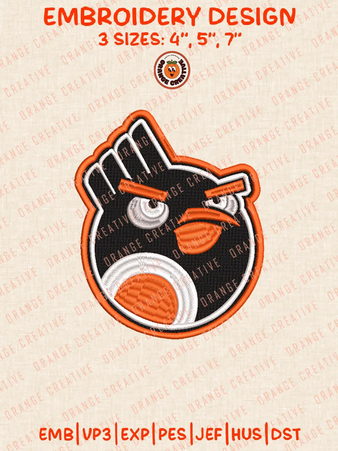 Philadelphia Flyers Mascot Logos Embroidery Designs, NHL Hockey Team Logo Embroidery Files, Machine Embroidery Design File, 4 Sizes, Custom Size, Digital Download