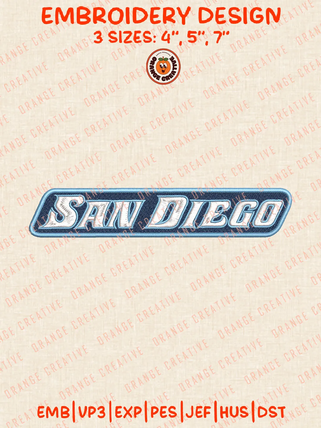 NCAA San Diego Wordmark Logo Embroidery Files, NCAA San Diego Toreros Team Embroidery Designs, College Football Team Machine Embroidery Files, NCAA San Diego Toreros Machine Embroidery, Digital Download