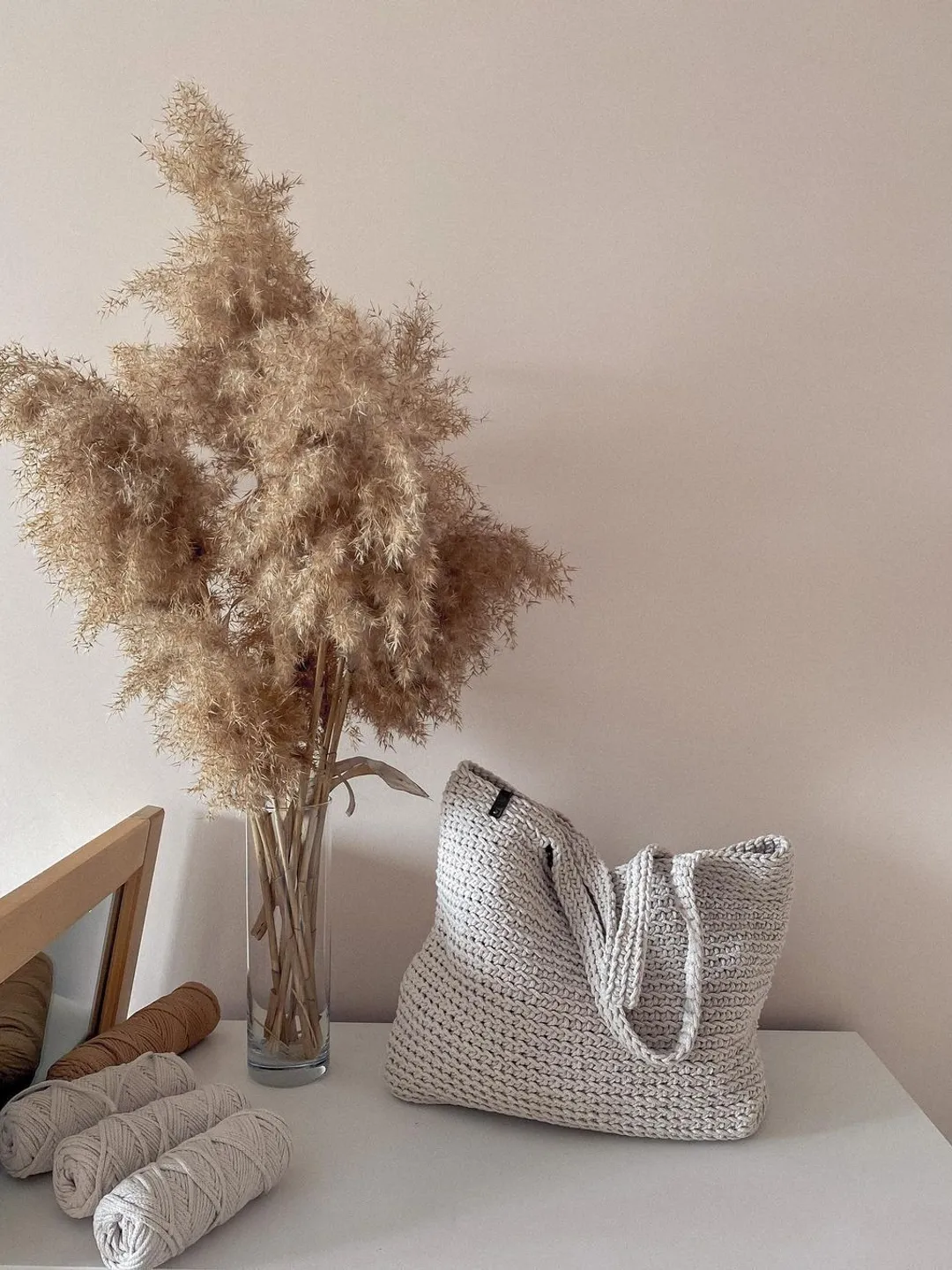 Bag Singer made of cotton light gray