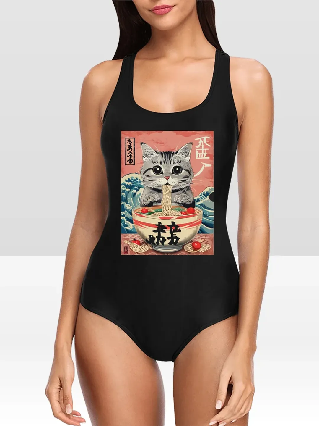 anime cat One Piece Swimsuit
