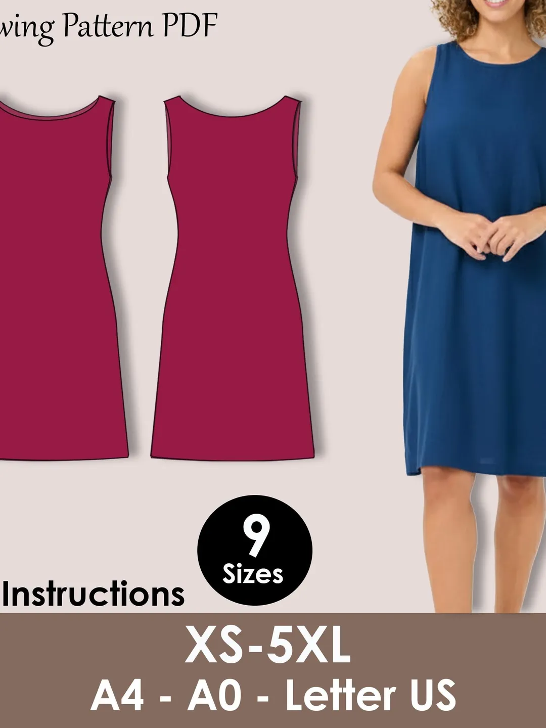 navy blue dress for baby girl A-Line Shift Dress by Jocole — Pattern Revolution main image 0