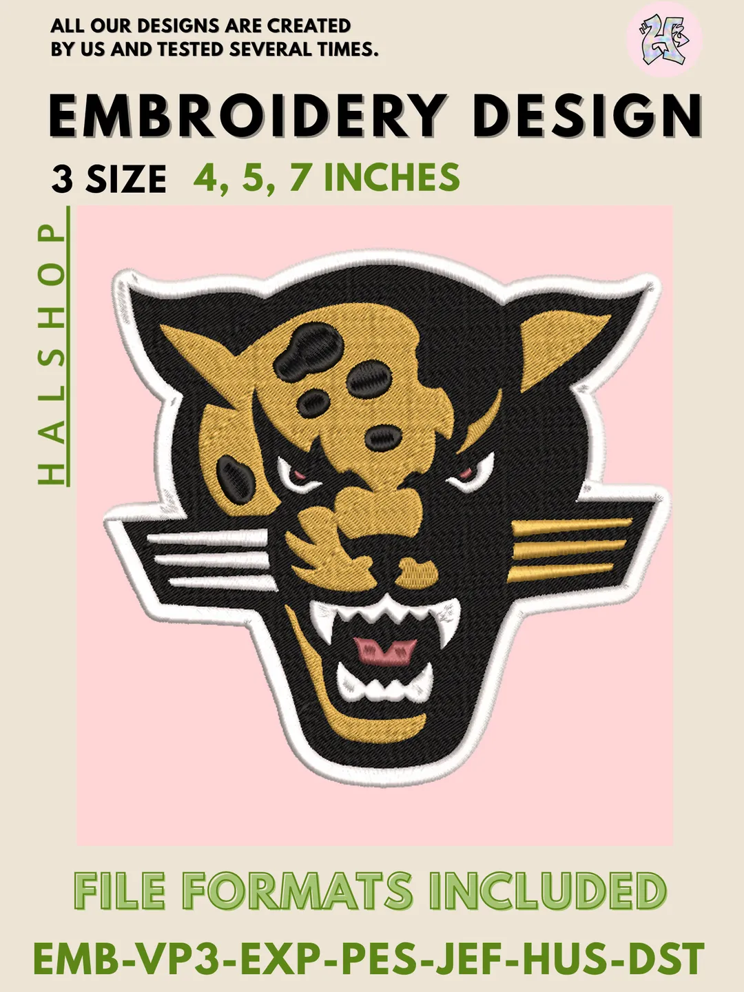 IUPUI Jaguars NCAA Team Funny Mascot Logo Embroidery Design Files – College Sports Machine Embroidery, 3 Sizes, Digital Instant Download