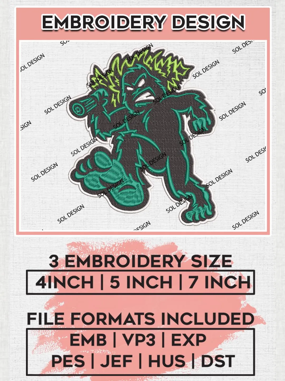 MiLB Eugene Emeralds Embroidery Design Files, MiLB Eugene Emeralds Logo, Minor League Baseball Logo Embroidery Designs, MiLB embroidery designs, Machine embroidery designs, Digital Download