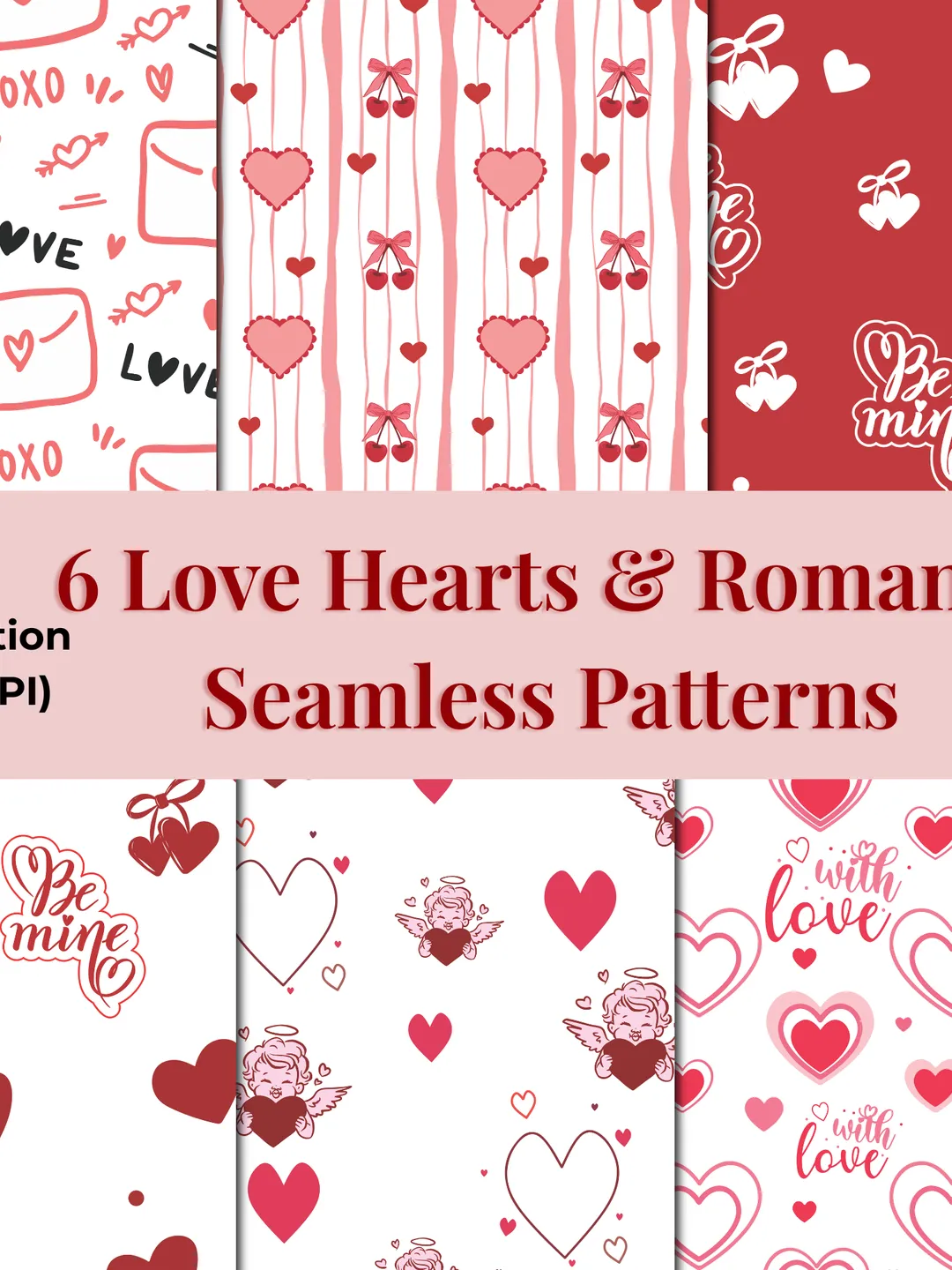 Romantic Designs Pattern 6 Romantic Seamless Patterns | Best Love and Hearts Aesthetic Designs ...