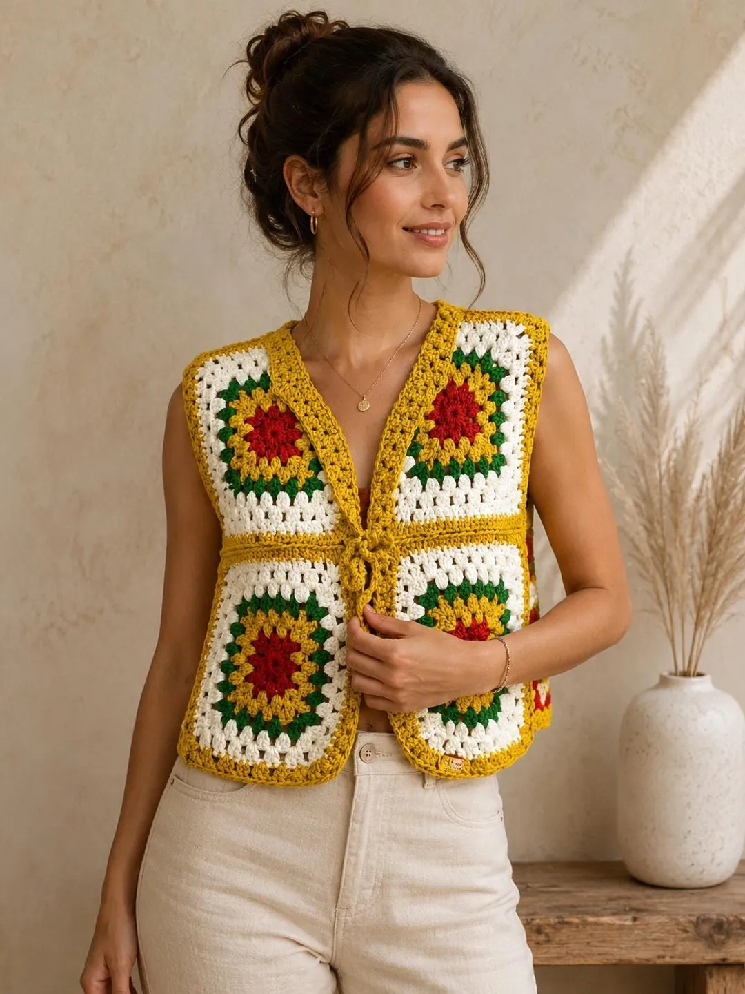 CROCHET PATTERN - Boho Floral Crochet Vest Pattern | Lacy  display picture 1