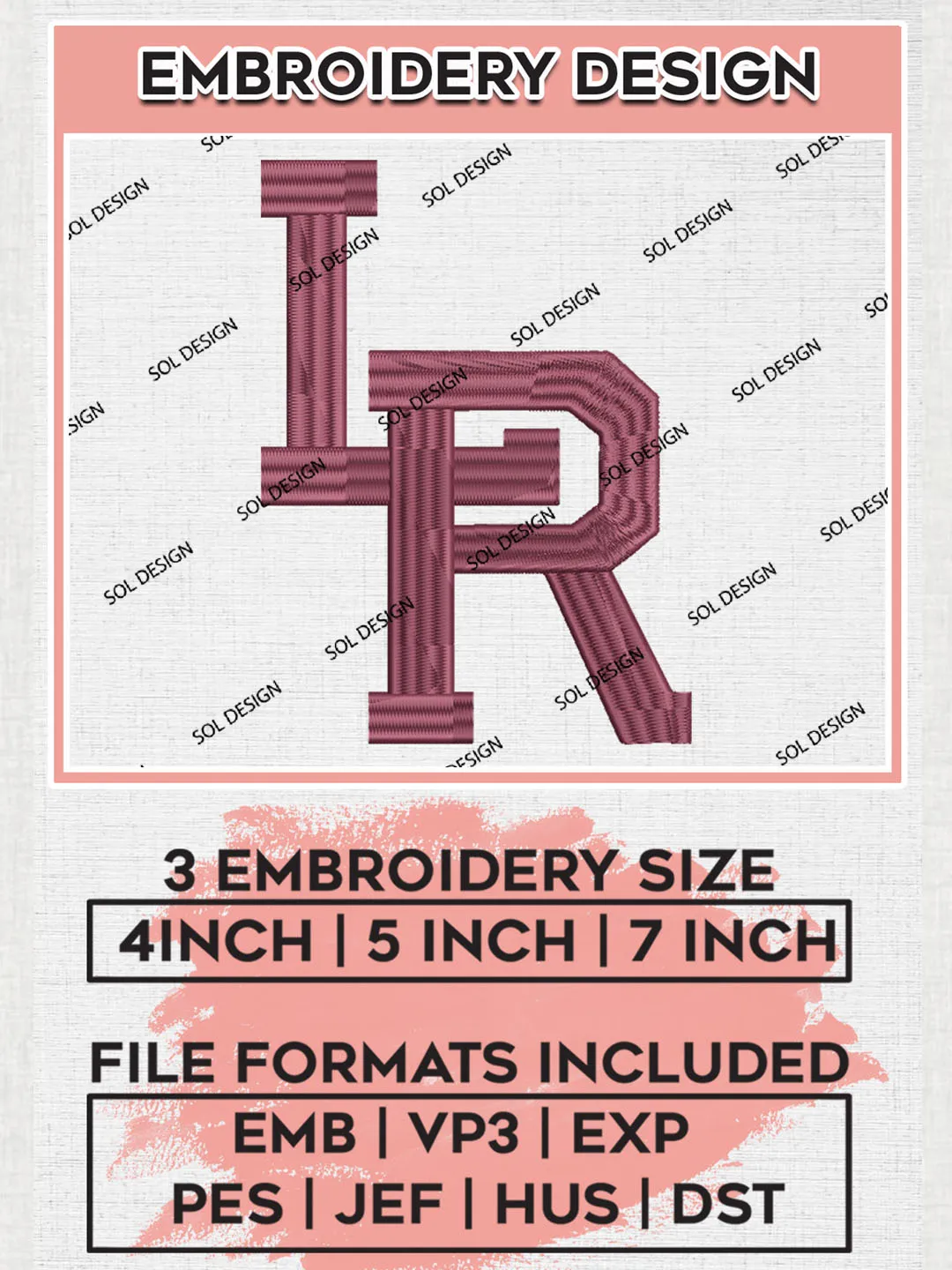 Little Rock Trojans Team Letter Logo Embroidery Design Files, NCAA Little Rock Trojans Machine Embroidery, NCAA Teams, 3 sizes, NCAA Machine embroidery designs, Digital Download