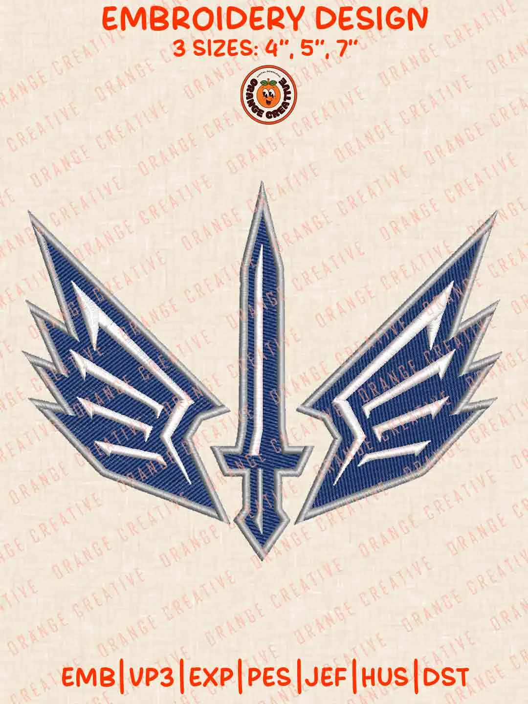 St Louis Battlehawk Embroidery Files, Football League Embroidery Designs, Sport Machine Embroidery Files, 3 Sizes, Custom Sizes, Instant Download