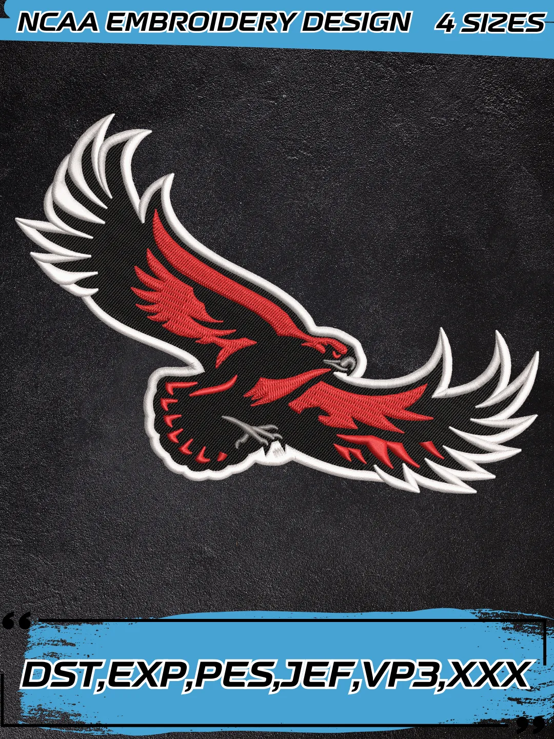 St. Josephs Hawks Logo Embroidery Design,NCAA Logo Embroidery Design,Machine Embroidery Design File,4 Sizes, Digital Download