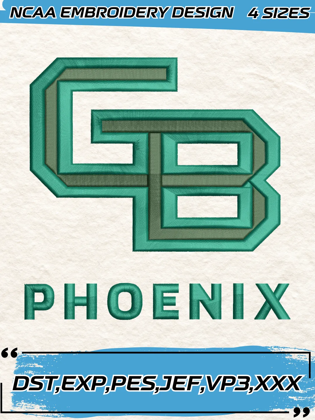 Wisconsin-Green Bay Phoenix Logo Embroidery Design,NCAA Logo Embroidery Design,Machine Embroidery Design File,4 Sizes, Digital Download