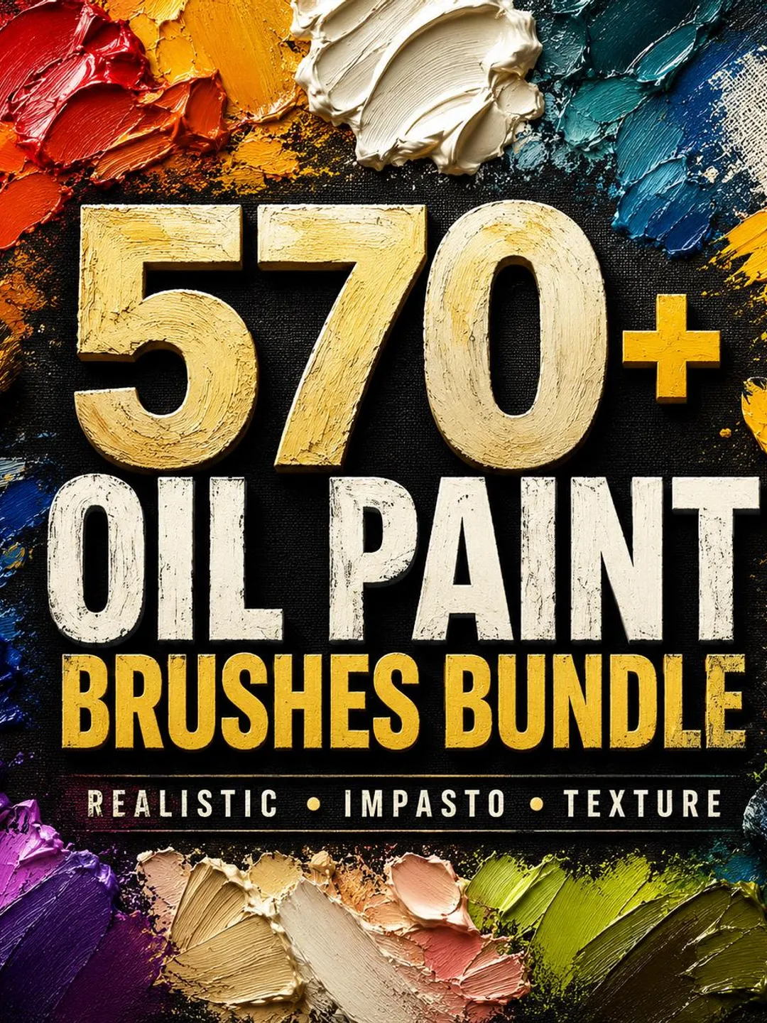 570+ Realistic Oil Paint Brushes for Procreate | Impasto, Texture, Blending For Artist