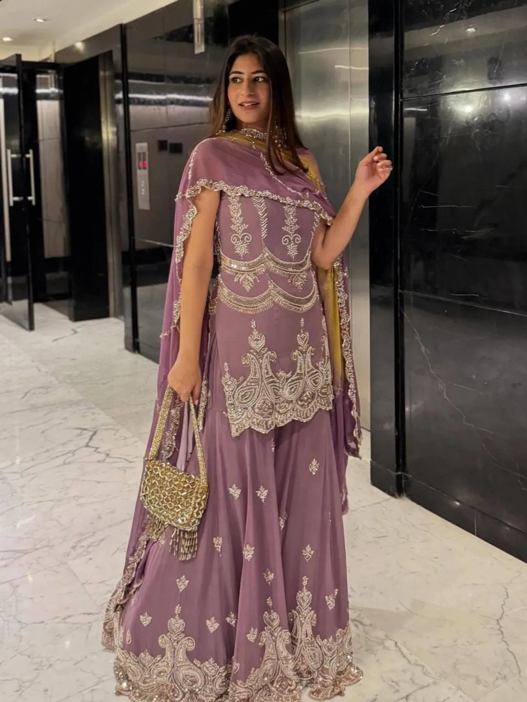 party wear indian dresses sharara Origin of Indian Sharara Suit the Ethnic Wear Trend