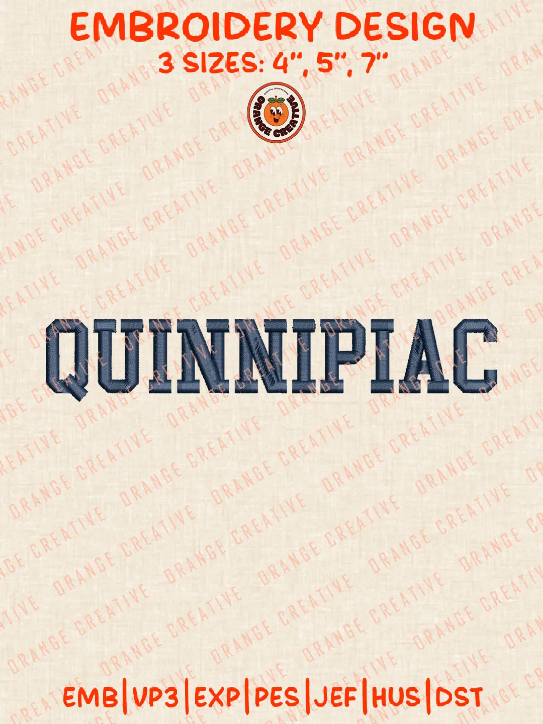 NCAA Quinnipiac Word Logo Embroidery Files, NCAA Quinnipiac Bobcats Team Embroidery Designs, Quinnipiac Bobcats Football Team Machine Embroidery Files, NCAA Machine Embroidery, Digital Download