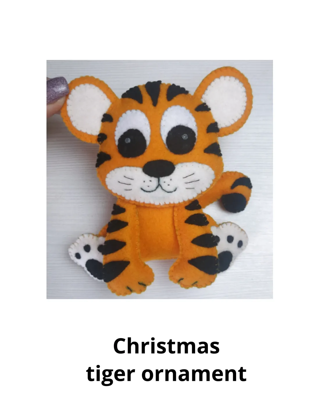 Christmas ornament, felt tiger, Christmas gift, felt Christmas ornaments, felt toys, Christmas decor, Christmas tree decoration, felt tiger ornament, Christmas toys, felt animals toddler kids toys, baby shower gift