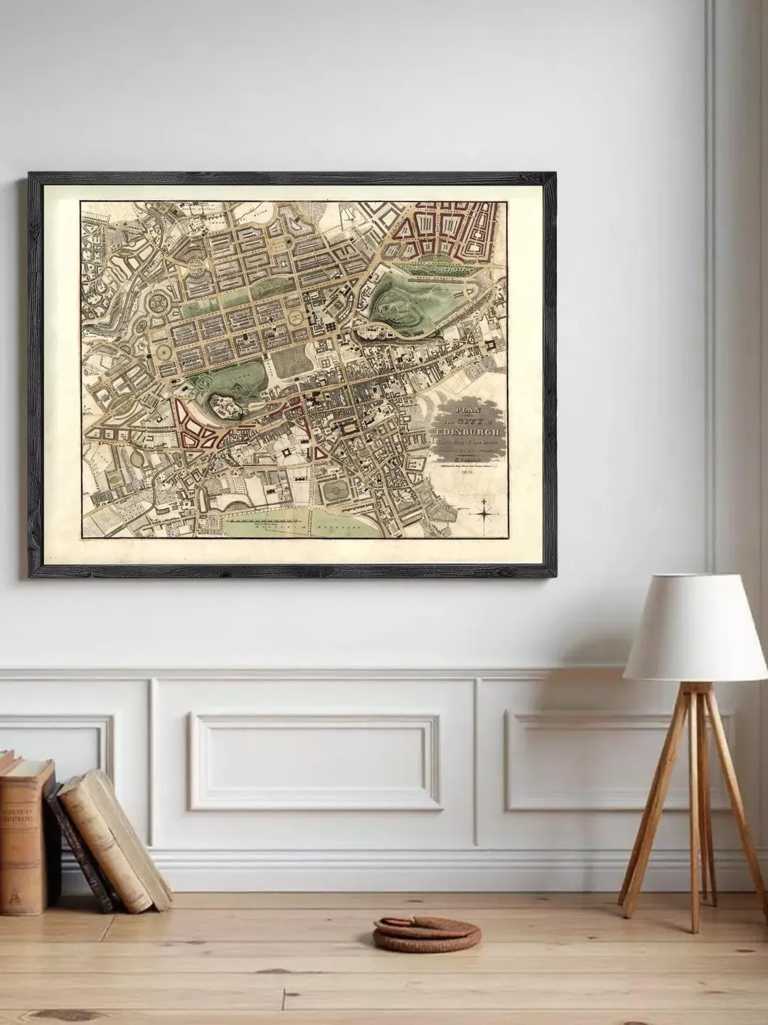 Old Map of Edinburgh Edinbourg Scotland 1831 Vintage Map | Wall Map Print