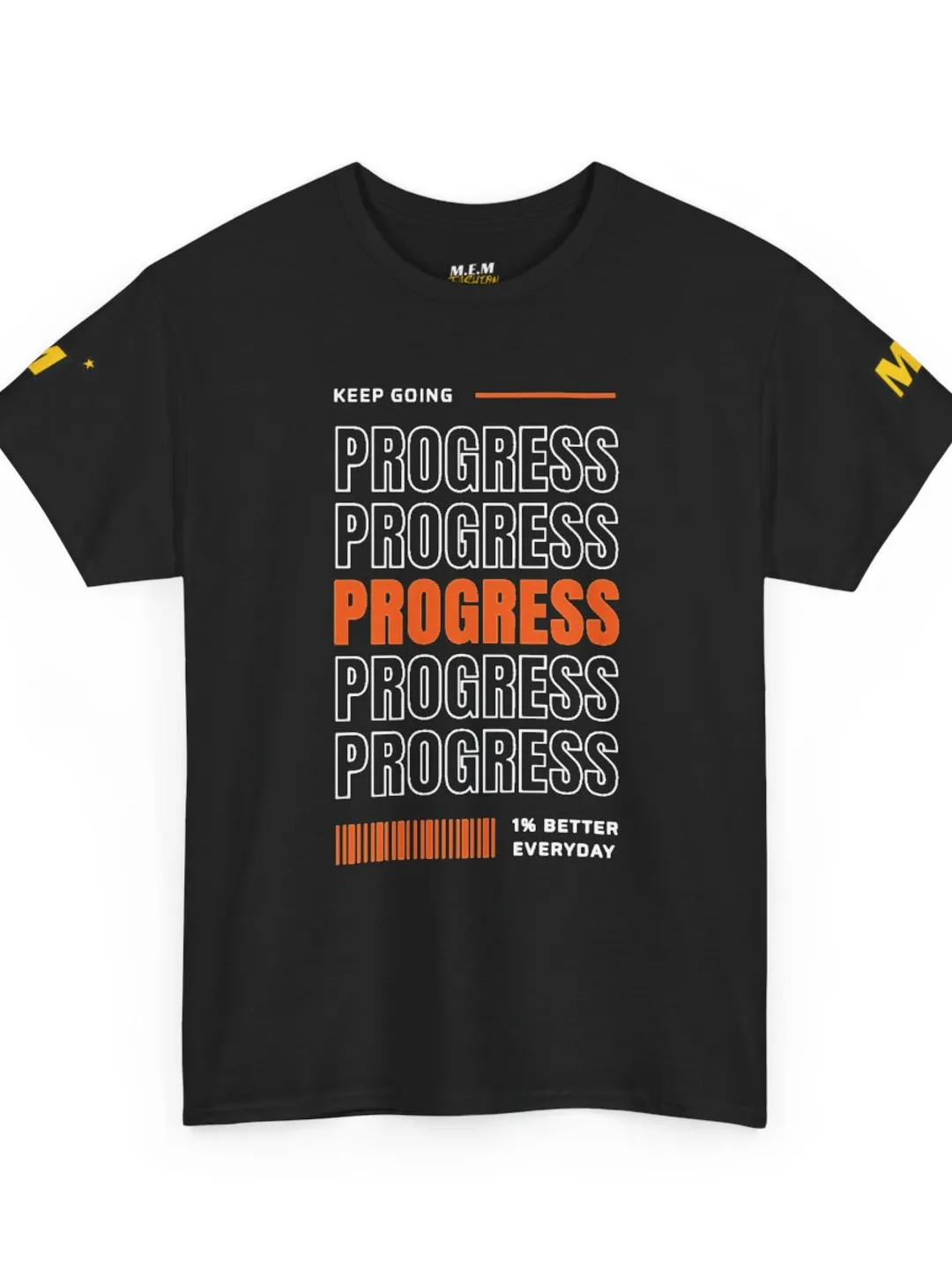Progress Repeat Graphic Tee | Motivational Typography T-Shirt | By M.E.M Fashion