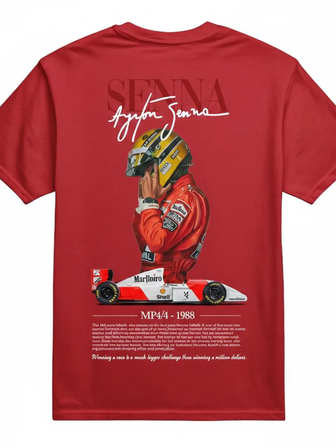Ayrton Senna F1 T-Shirt, Vintage Racing Graphic Tee