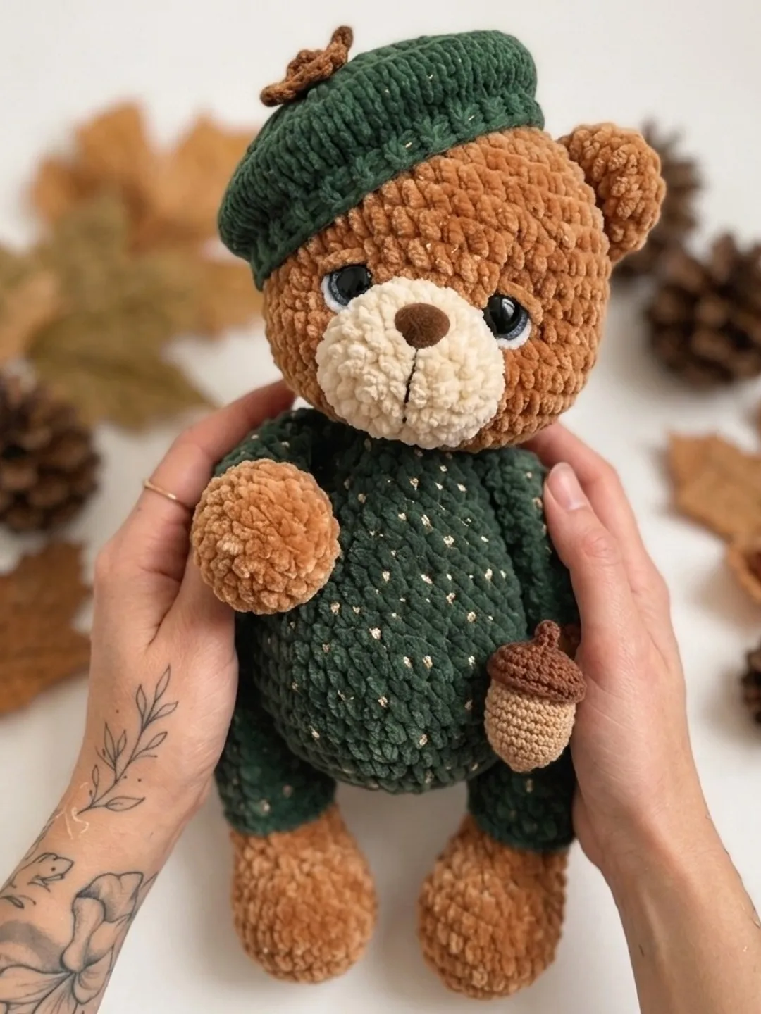 Teddy Bear Crochet Pattern | Woodland Acorn Bear Crochet Pattern PDF | Amigurumi Plush Toy (PDF Pattern English) | Teddy Bear Crochet Pattern PDF | Amigurumi | Amigurumi Teddy PDF