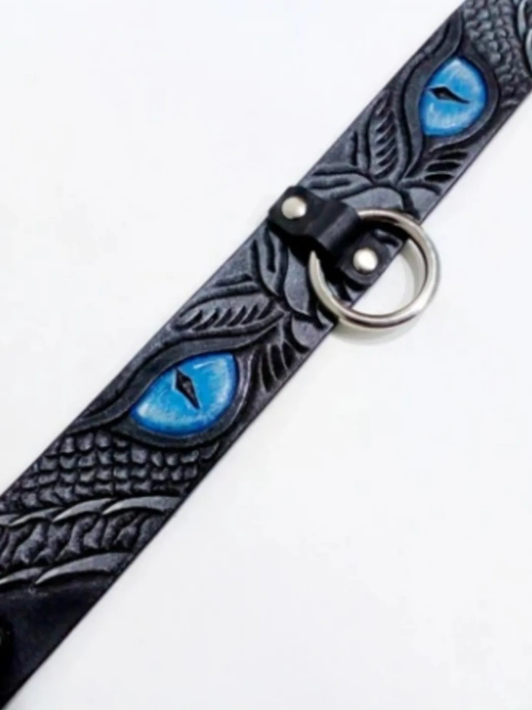 Dragon leather slave collar for women Submissive bondage bdsm collar