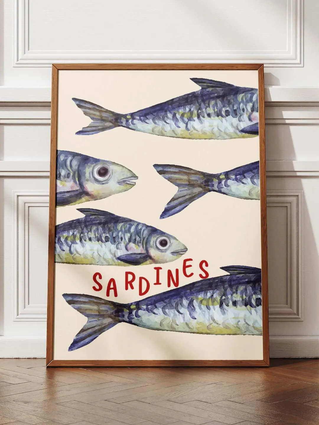Vintage Sardine Tin Art Print: Colorful Kitchen Wall Decor (Digital Download)