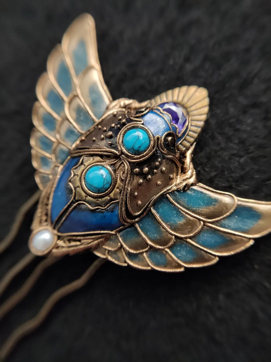 Egyptian Scarab,Hairpin,Hair Winged Scarab Beetle,Hairpin Scarab