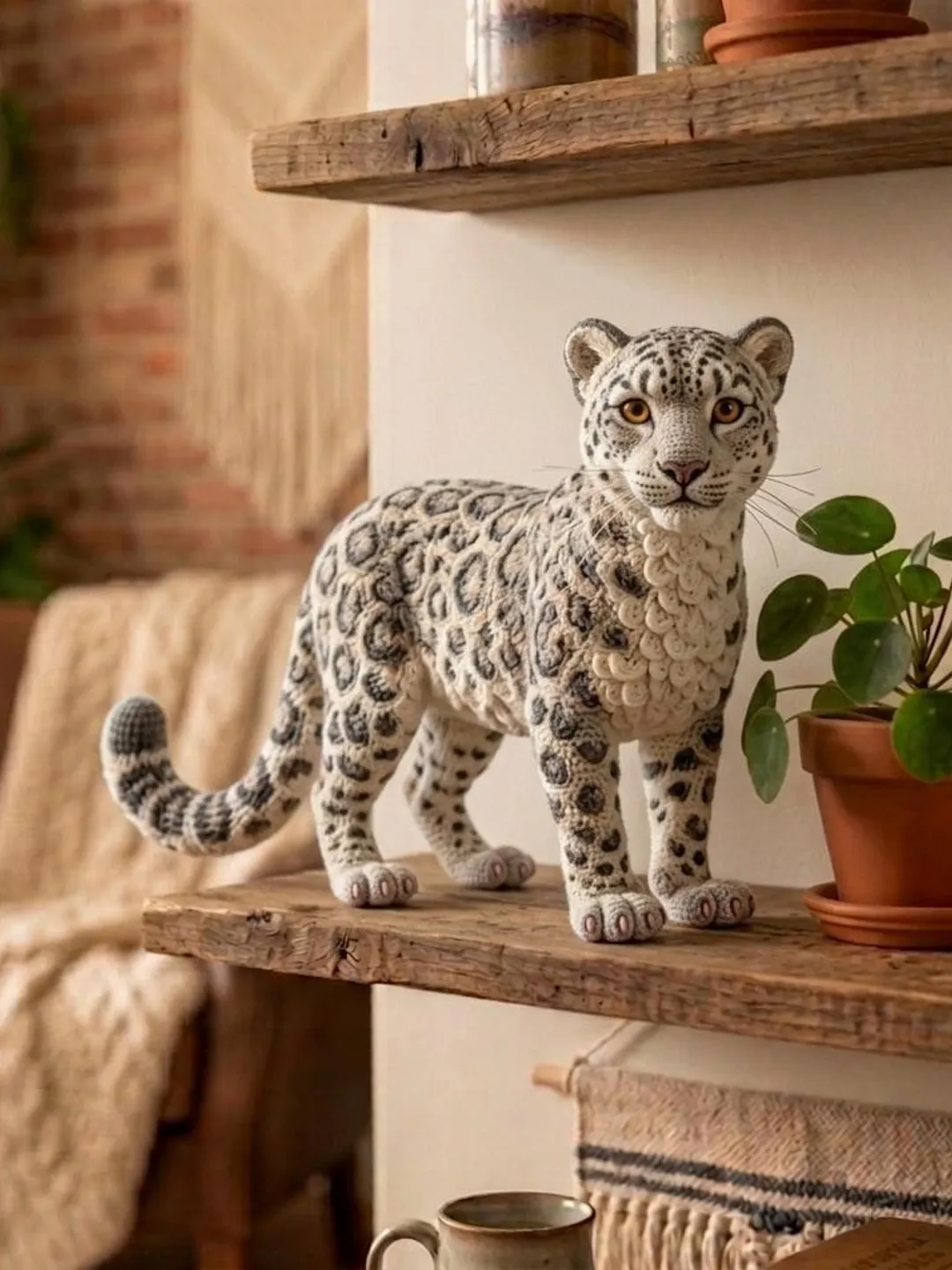 Crochet Snow Leopard Pattern, Amigurumi Big Cat PDF Tutorial