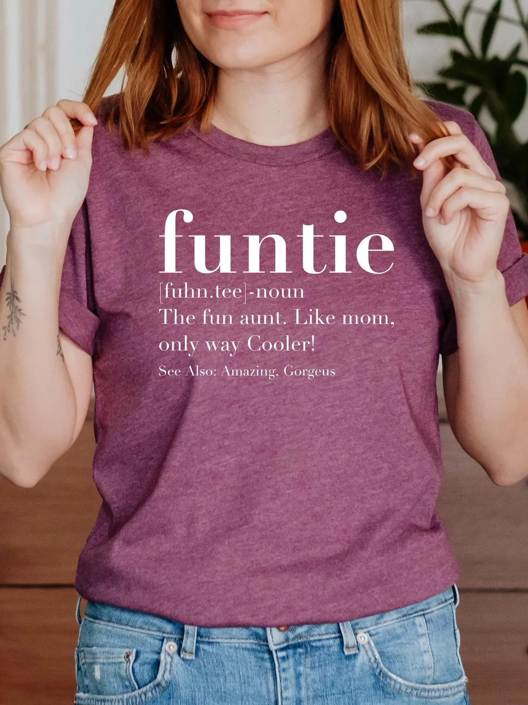 Funtie Definition Shirt, Auntie Shirts, Aunt T Shirt, Mother's Day TShirt, Gift For Aunt, Aunt Birthday Shirt, Funny Aunt Tee, New Aunt Gift