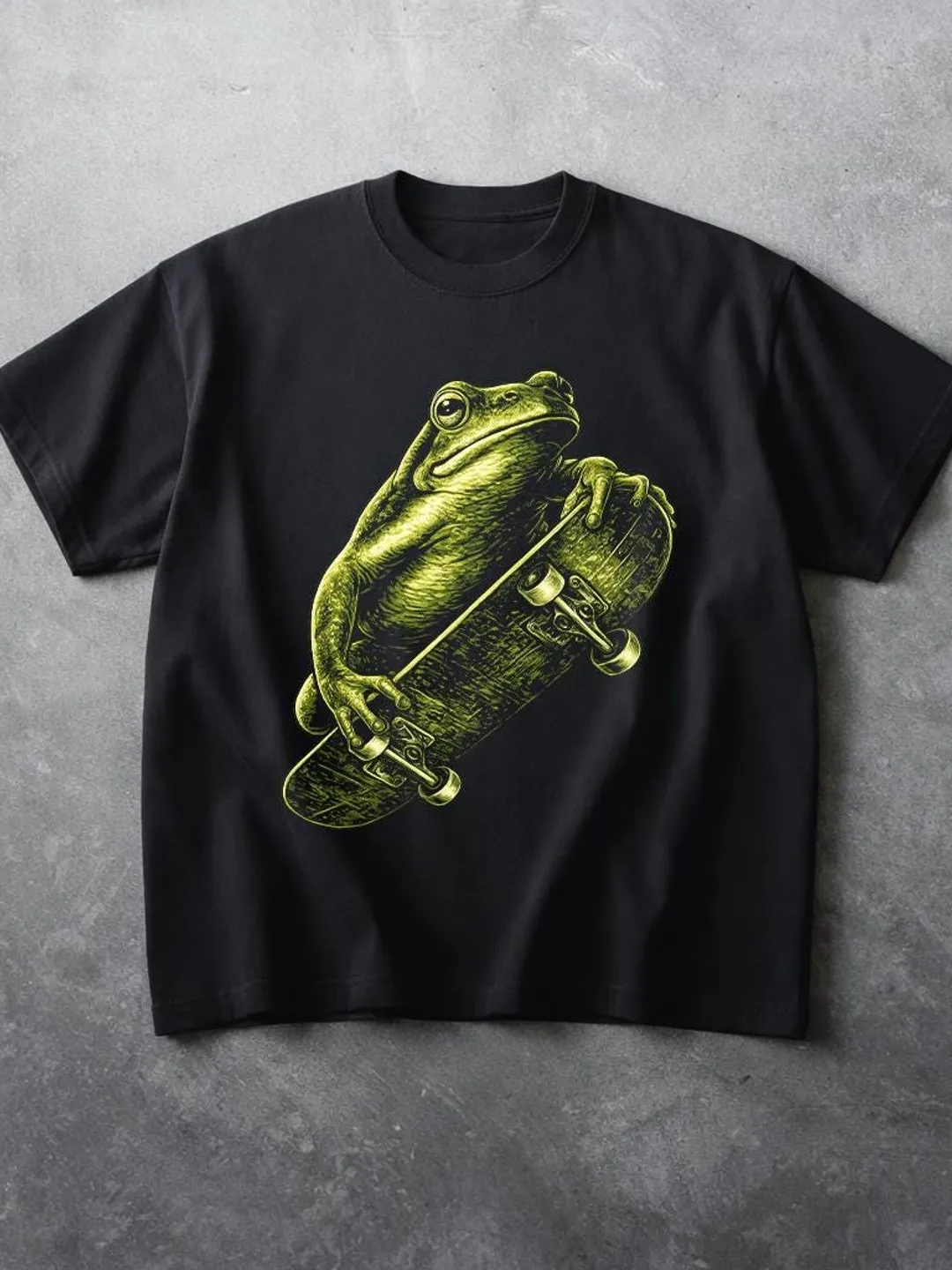 Frog Skateboarding Tshirt, Vintage Meme Shirt, Funny Y2K T-Shirt