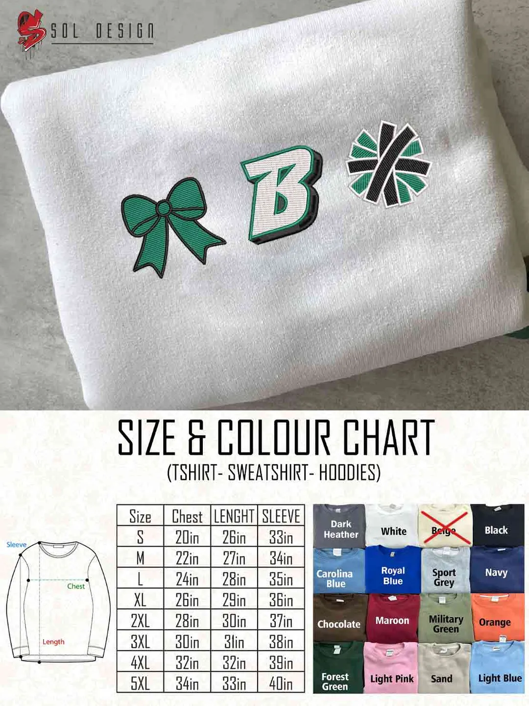 Binghamton Bearcat Cheer Poms Bow Embroidered Sweatshirt, Football Embroidered Sweatshirt, Sport Game Day Cheerleader Shirt, Embroidered Hoodie, Unisex Crewneck, College Football Team Fan Gift Tee