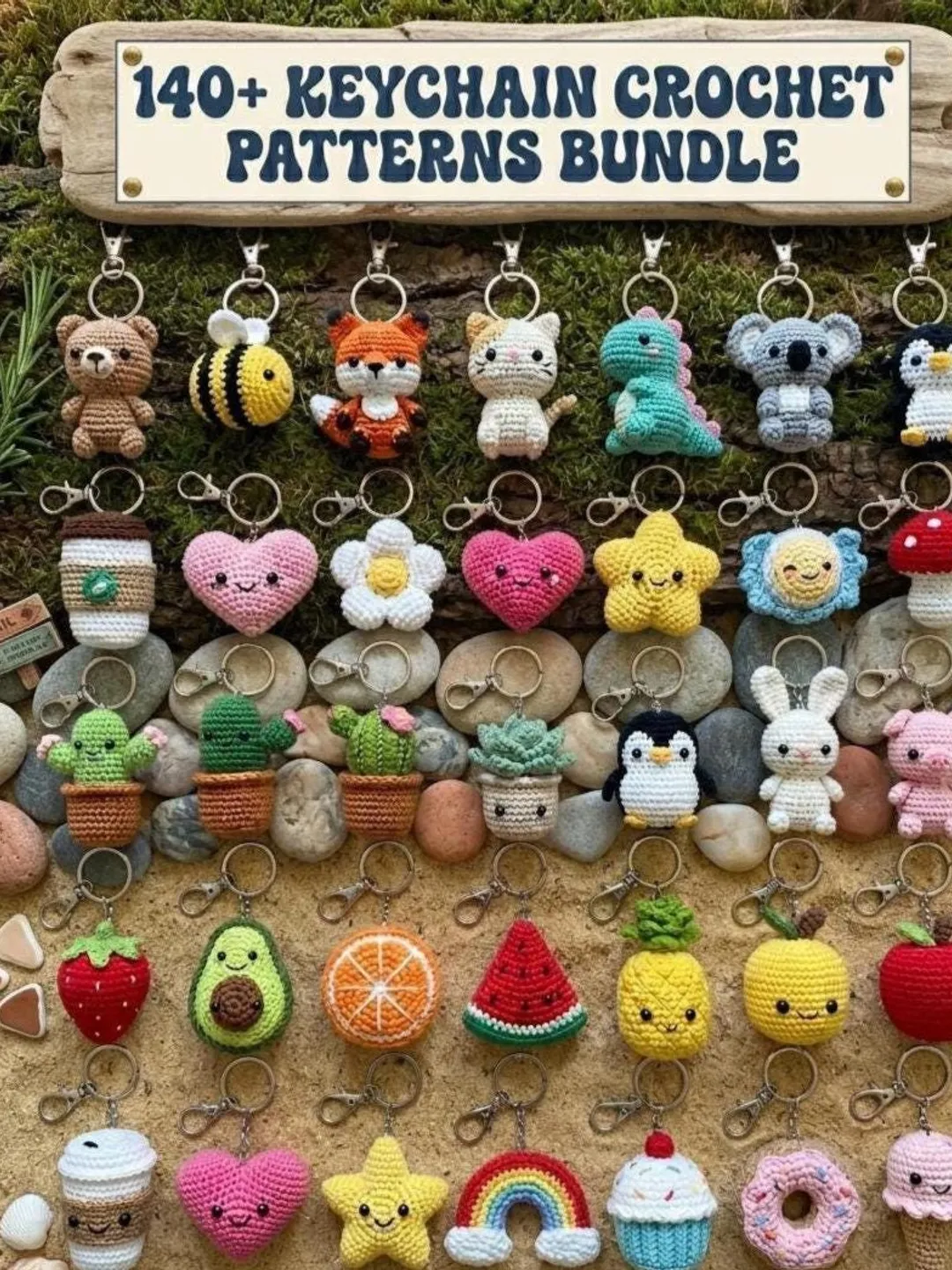 Crochet Keychain Pattern Bundle | PDF Digital Download | Amigurumi ...
