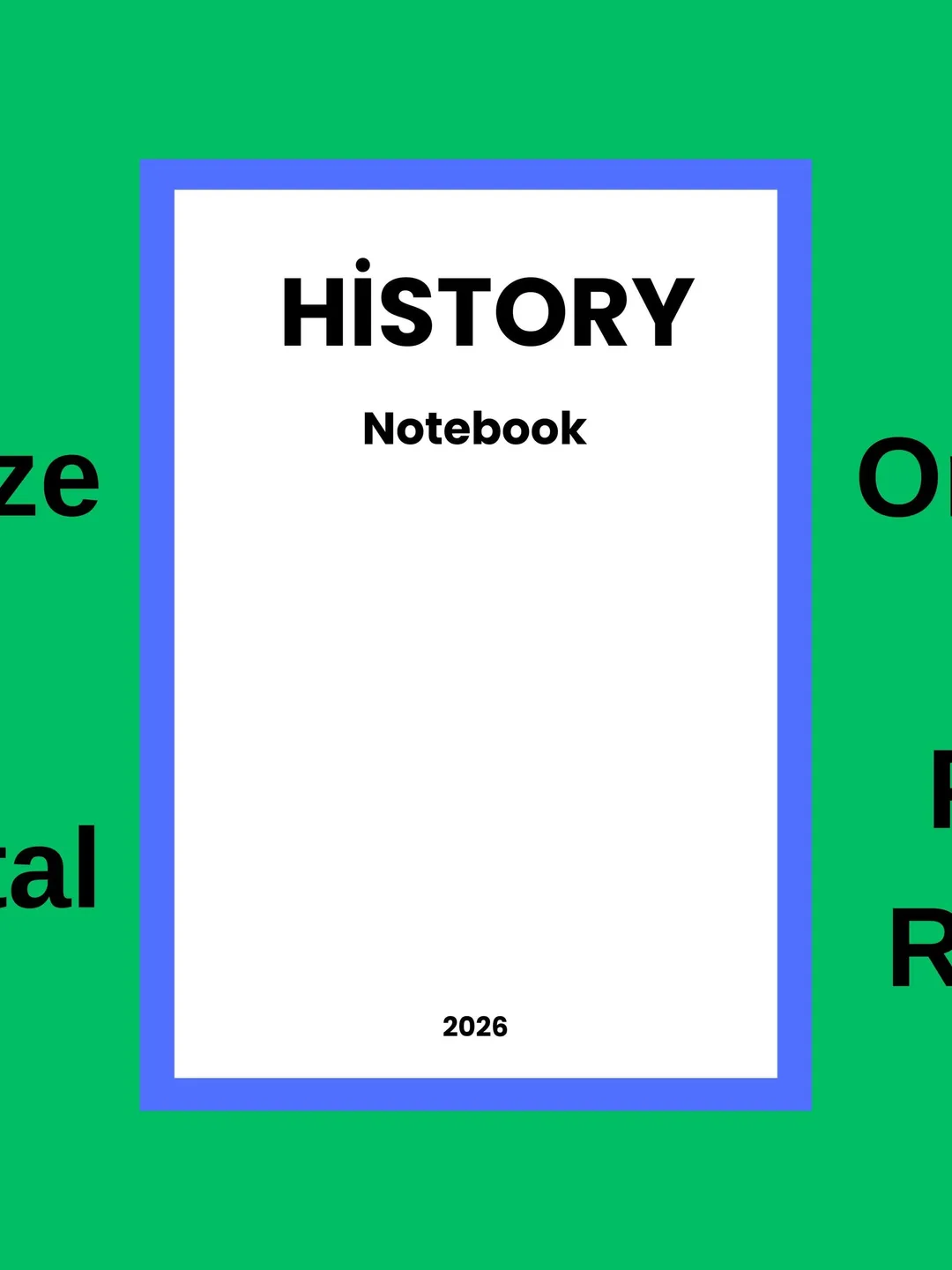 History Notebook Color History Notebook