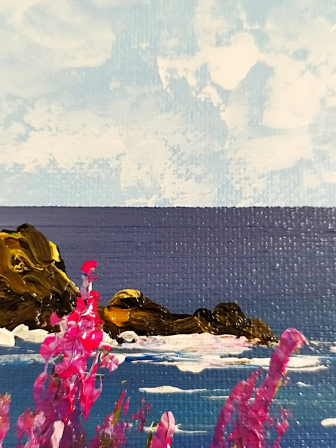 絵画 Acrylic painting A3 24х36' Original Acrylic Landscape Art - Before the Night - Etsy
