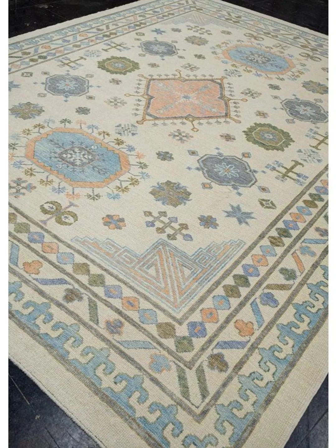 Hand knotted Oushak