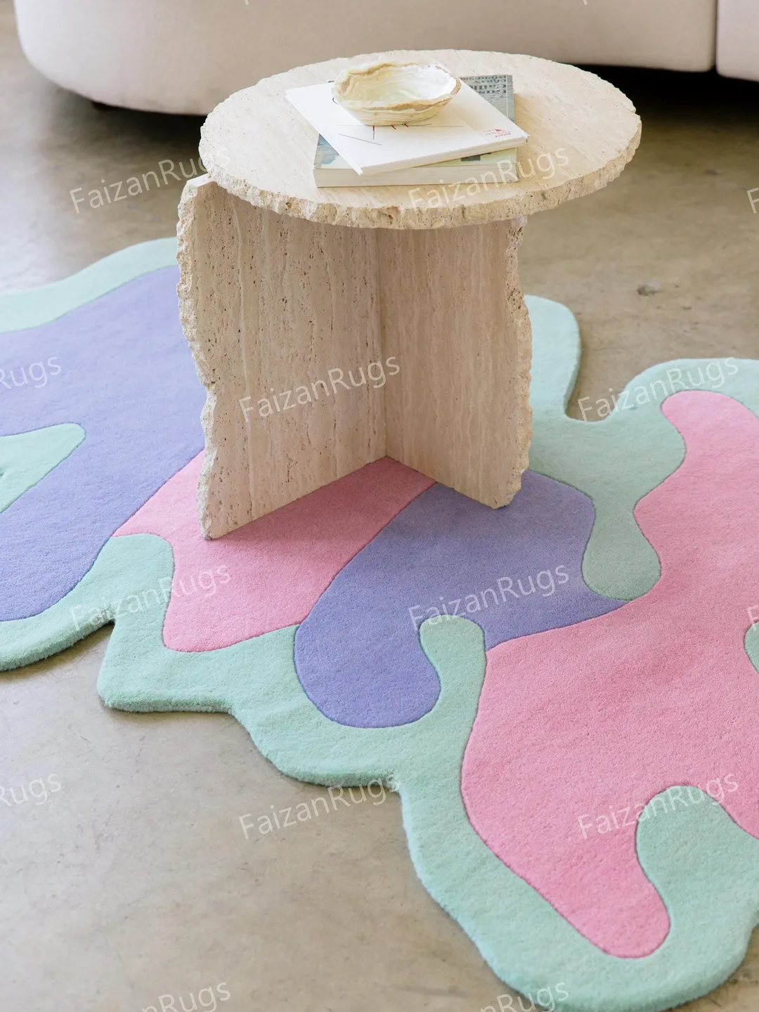 Sky And Sea Rug Hand Tufted Rug 100% Wool For Living Room | Bed Room | Kids Room | Drawing Room | Hall In Any Size 10x14,10x12,9x12,8x10,6x9