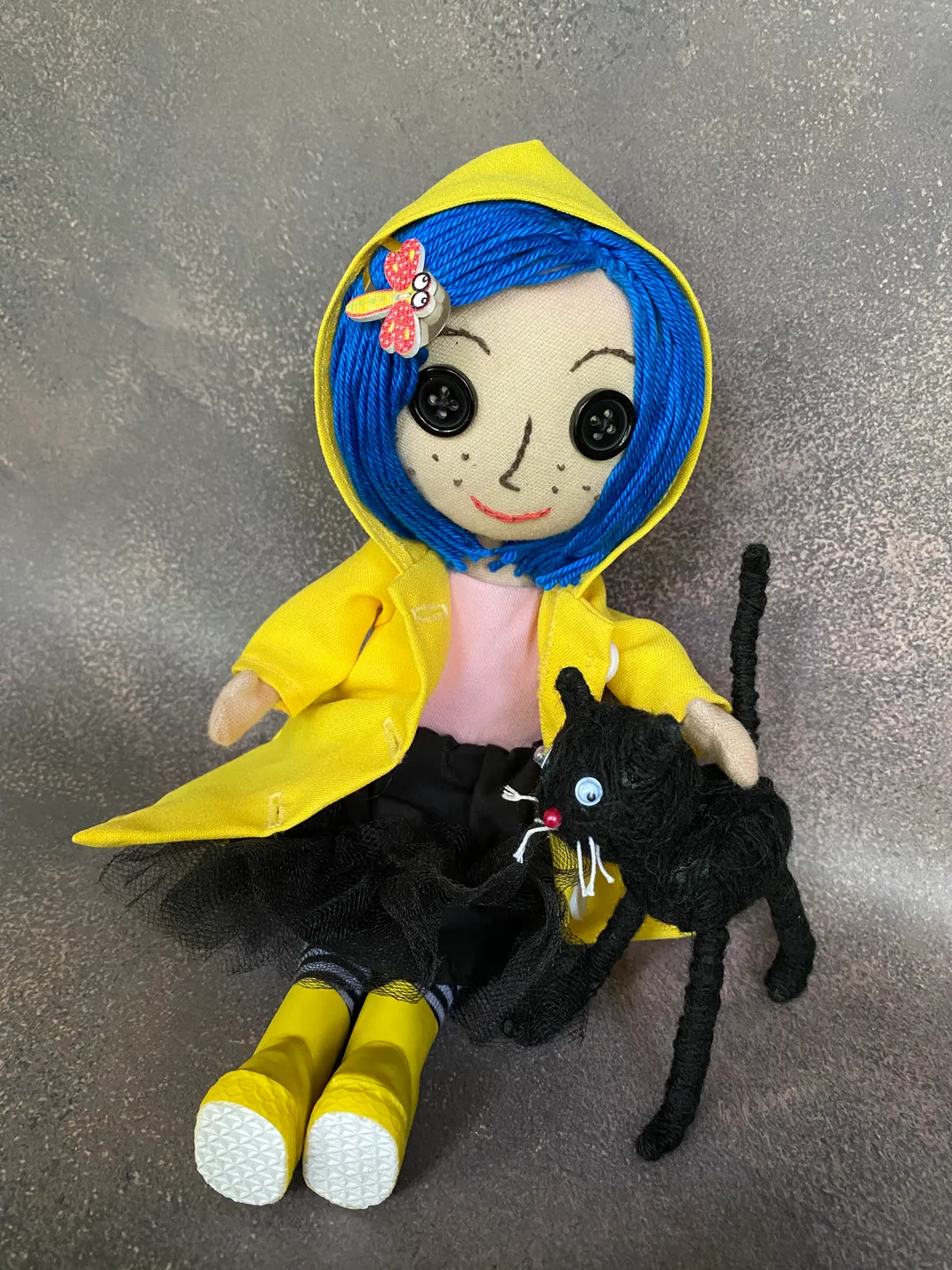 Coraline doll . Cloth doll . Beautiful doll . Handmade doll . Rag doll . Teenage girl gifts . Halloween doll . Coraline