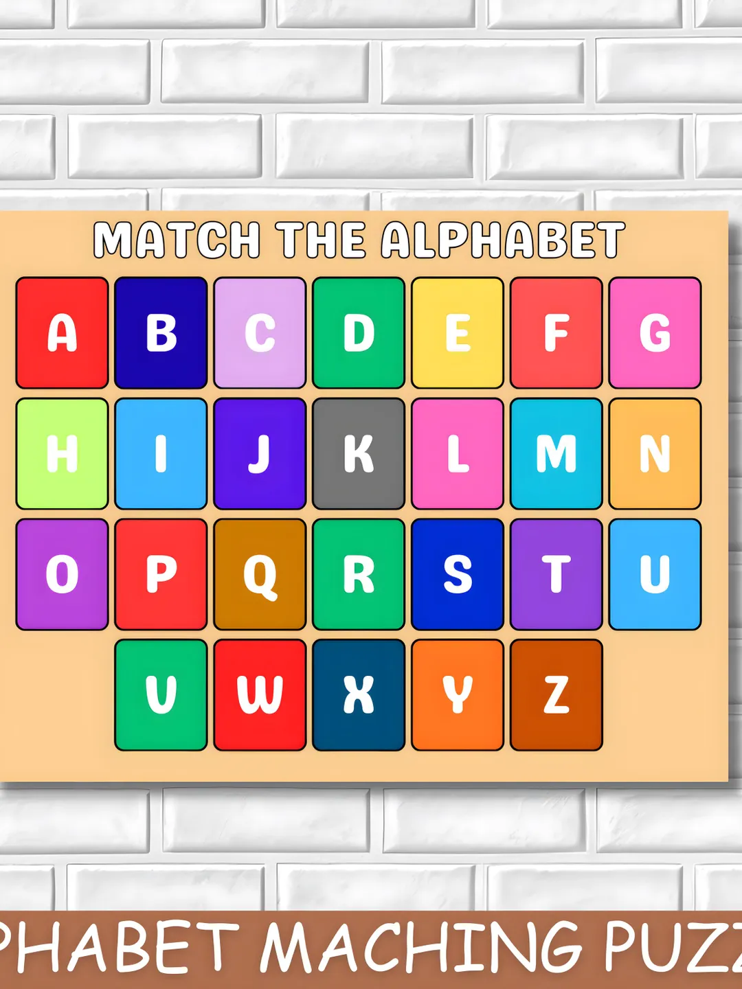 Alphabet Matching Puzzle, Letter match, Alphabet match, Alphabet busy Game