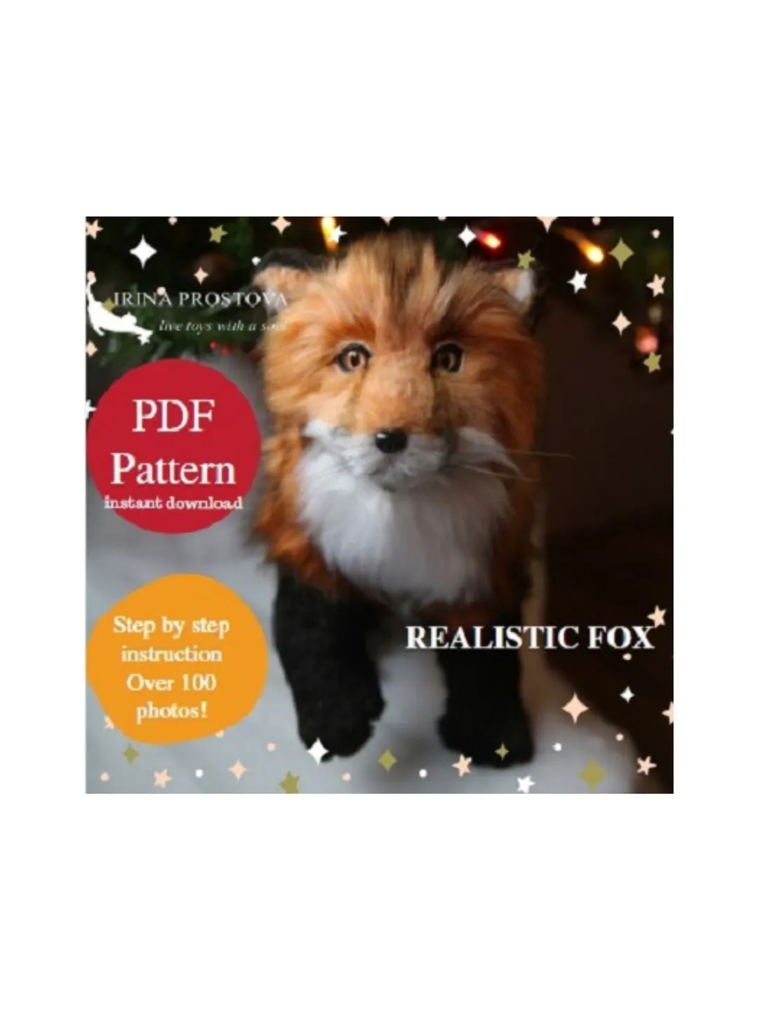 Fox sewing pattern plush toy | instruction how to sew | Stuffed Animal Sewing Tutorial