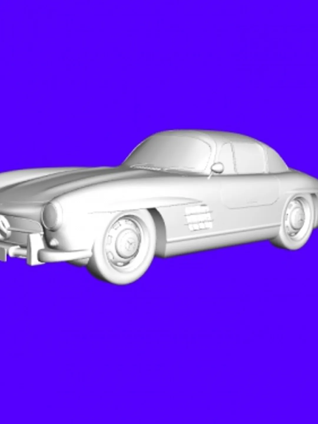 Beauty 1 3d Model Car STL 3D Printing Mercedes-Benz 300 SL Gullwing