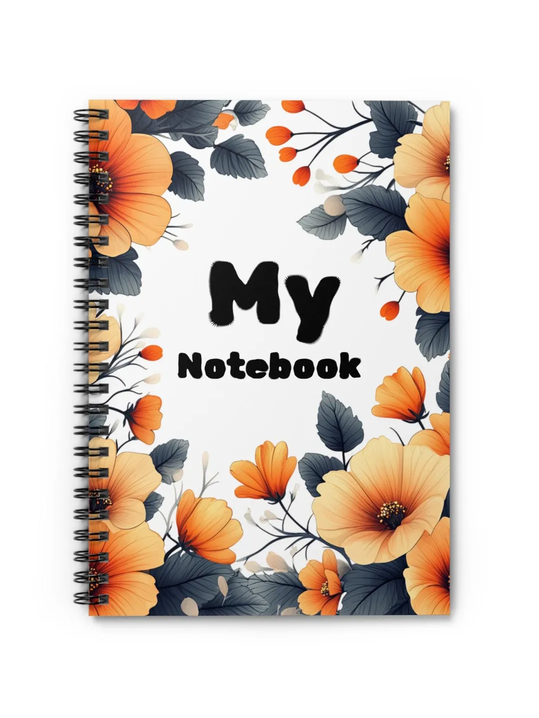 Floral Printable Notebook 100 Pages | Lined Journal PDF | Aesthetic ...