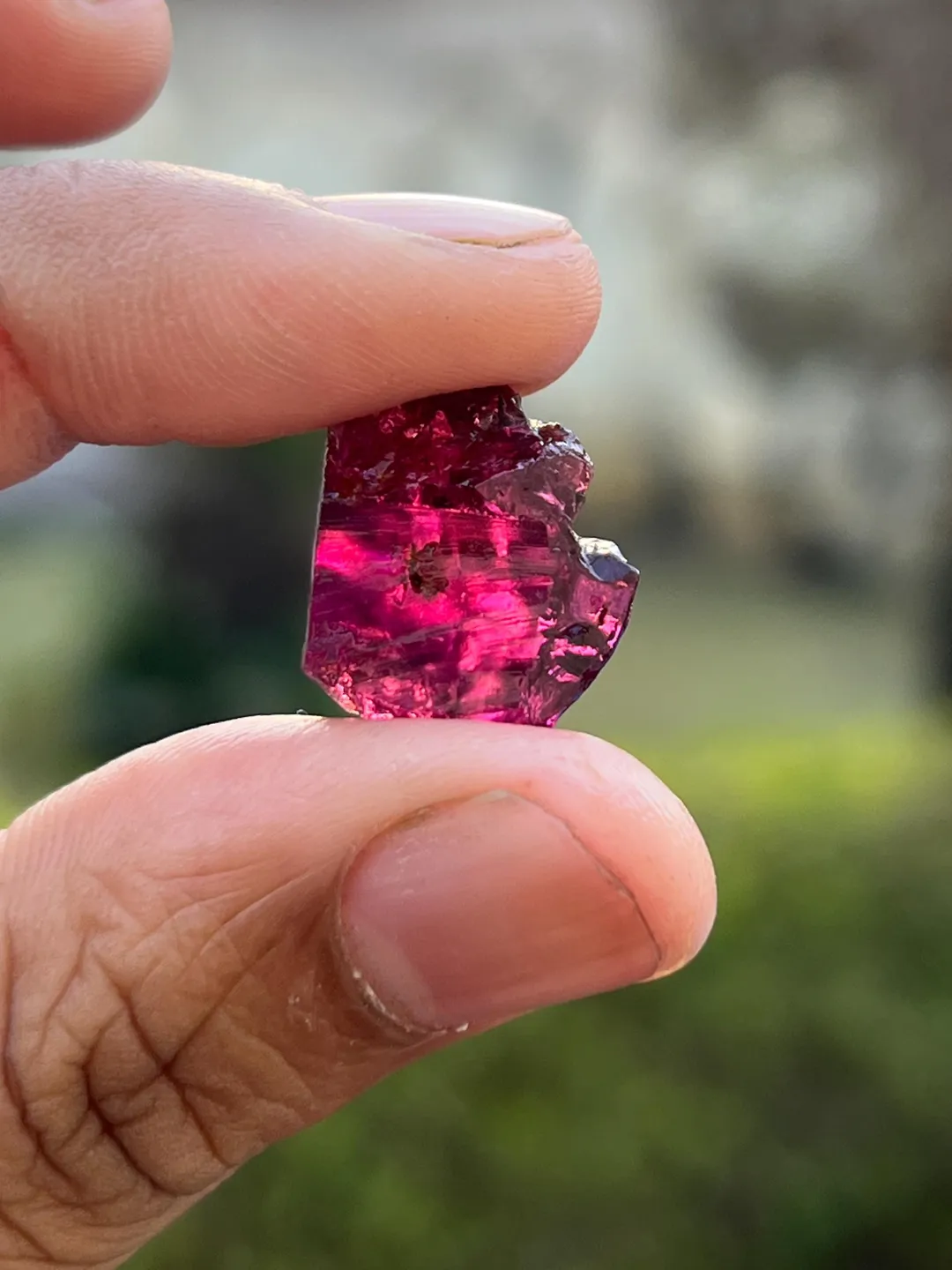 Bi-Color Tourmaline Rough Rods Gemstone, Natural Pink & Green Healing ...