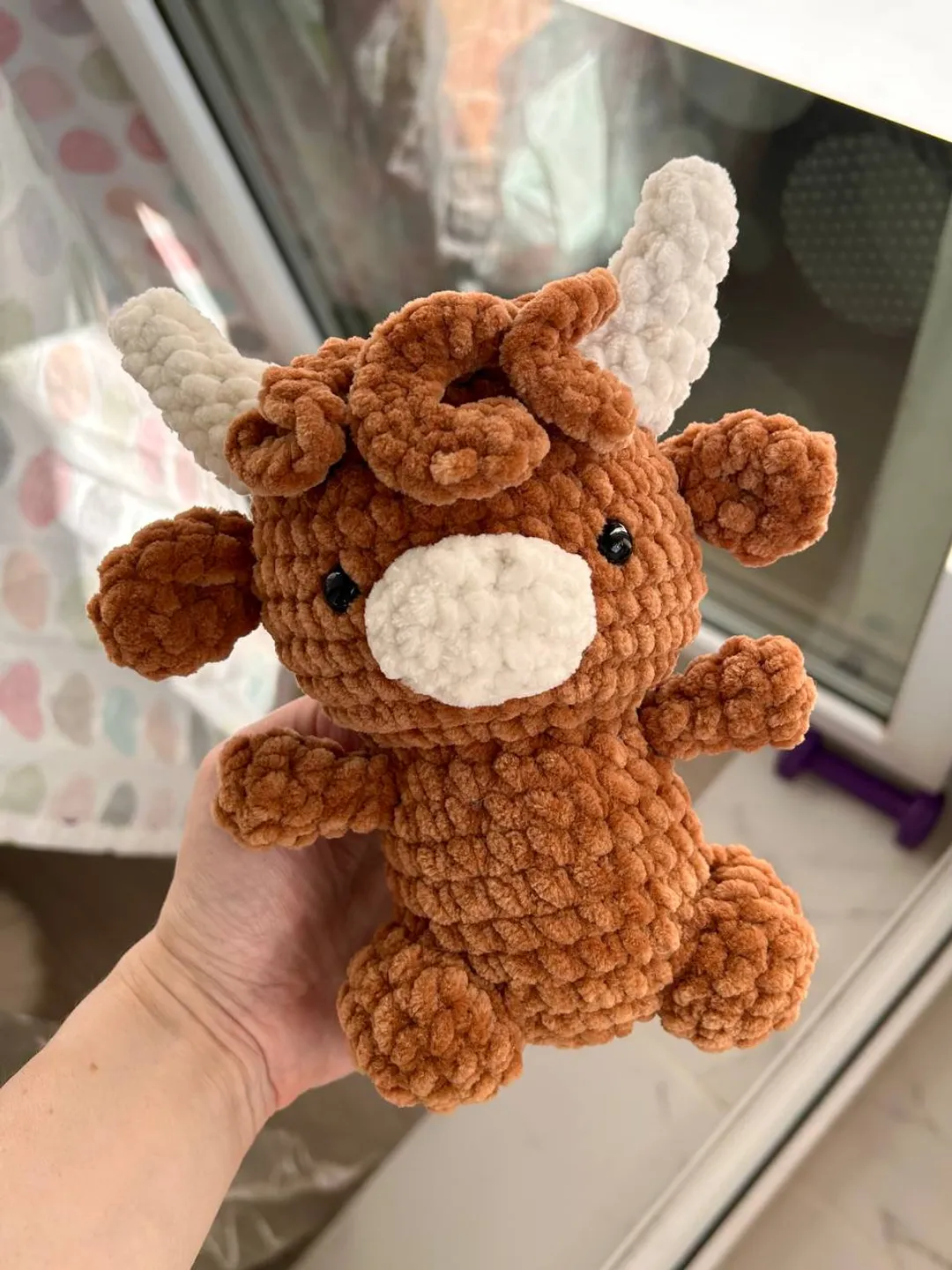 Crochet highland cow pattern Amigurumi cow plushie pdf pattern Cute stuffed animal pattern